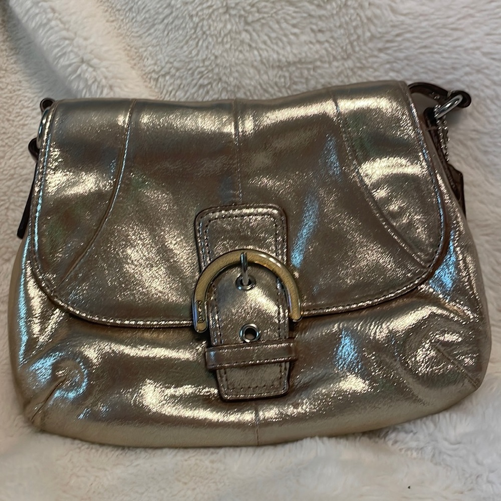 Champagne Coach crossbody bag